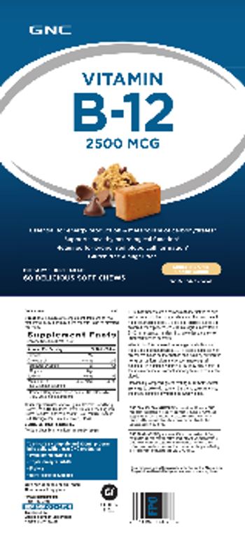 GNC Vitamin B-12 2500 mcg Chocolate Chip Cookie Dough - supplement