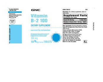 GNC Vitamin B-2 100 - supplement