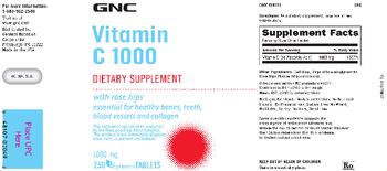 GNC Vitamin C 1000 With Rose Hips - supplement