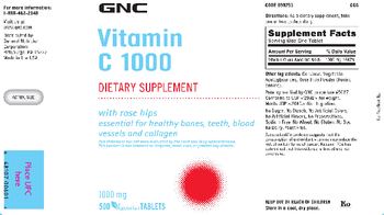 GNC Vitamin C 1000 With Rose Hips - supplement