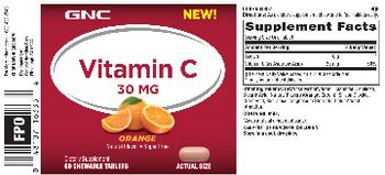 GNC Vitamin C 30 mg Orange - supplement