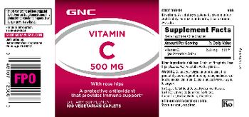 GNC Vitamin C 500 mg With Rose Hips - supplement