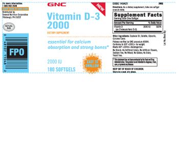 GNC Vitamin D-3 2000 - dietery supplement