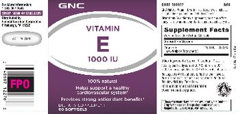 GNC Vitamin E 1000 IU - supplement