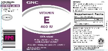 GNC Vitamin E 400 IU - supplement