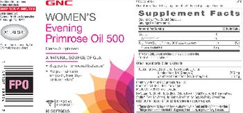 GNC Women's Evening Primrose Oil 500 - supplement