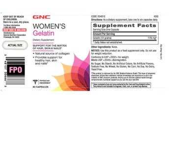GNC Women's Gelatin - supplement