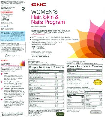 GNC Women's Hair, Skin & Nails Program Evening Primrose Oil 500 - supplement