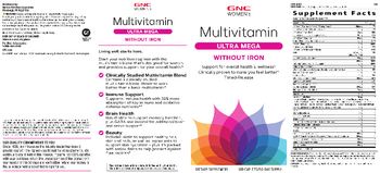 GNC Women's Multivitamin Ultra Mega Without Iron - supplement