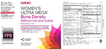 GNC Women's Ultra Mega Bone Density Without Iron And Iodine - supplement