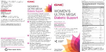 GNC Women's Ultra Mega Diabetic Support - supplement
