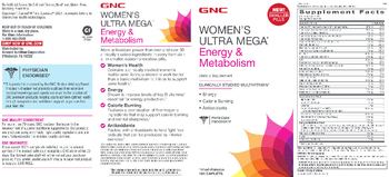 GNC Women's Ultra Mega Energy & Metabolism - supplement