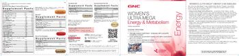 GNC Women's Ultra Mega Energy & Metabolism Concentrated Fish Oil - supplement