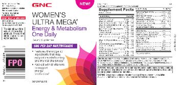 GNC Women's Ultra Mega Energy & Metabolism One Daily - supplement
