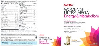 GNC Women's Ultra Mega Energy & Metabolism Vanilla - supplement