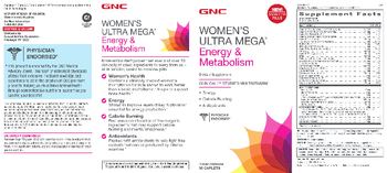 GNC Women's Ultra Mega Energy & Metabolism - supplement