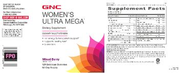 GNC Women's Ultra Mega Gummy Multivitamin Mixed Berry - supplement