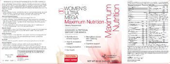 GNC Women's Ultra Mega Maximum Nutrition Vanilla Creme - supplement