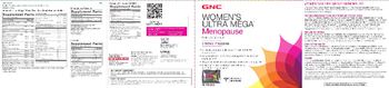 GNC Women's Ultra Mega Menopause Menopause Formula - supplement