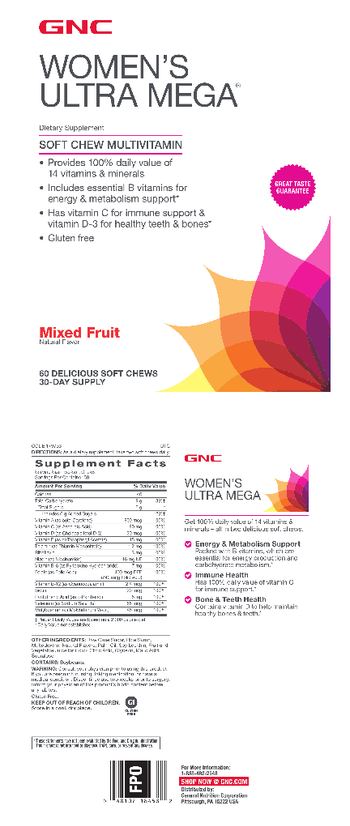 GNC Women's Ultra Mega Mixed Fruit - supplement
