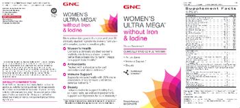 GNC Women's Ultra Mega Without Iron & Iodine - supplement