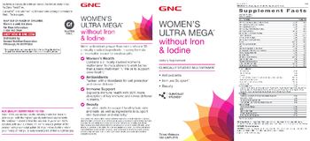 GNC Women's Ultra Mega Without Iron & Iodine - supplement