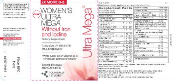 GNC Women's Ultra Mega Without Iron And Iodine - supplement