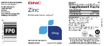 GNC Zinc 30 mg - supplement