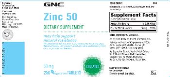 GNC Zinc 50 - supplement