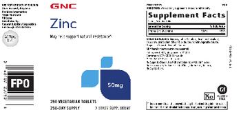GNC Zinc 50 mg - supplement
