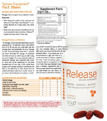 GOLO Release - supplement