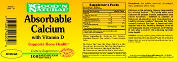 Good 'N Natural Absorbable Calcium With Vitamin D - supplement
