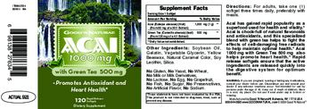 Good 'N Natural Acai 1000 mg With Green Tea 500 mg - supplement