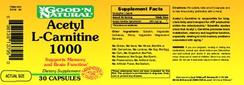 Good 'N Natural Acetyl L-Carnitine 1000 - supplement
