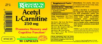 Good 'N Natural Acetyl L-Carnitine 250 mg - supplement