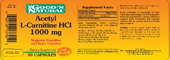 Good 'N Natural Acetyl L-Carnitine HCl 1000 mg - supplement