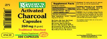 Good 'N Natural Activated Charcoal Capsules 260 mg (4 grain) - supplement