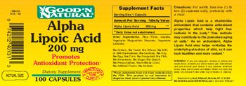 Good 'N Natural Alpha Lipoic Acid 200 mg - supplement