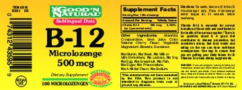 Good 'N Natural B-12 Microlozenge 500 mcg - supplement