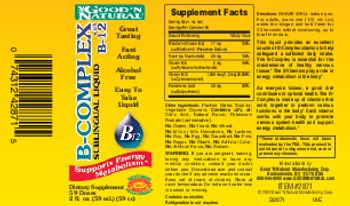 Good 'N Natural B-Complex With B-12 Sublingual Liquid - supplement