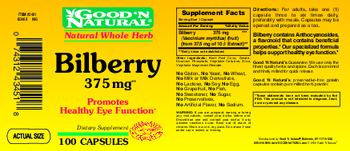 Good 'N Natural Bilberry 375 mg - supplement