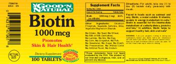 Good 'N Natural Biotin 1000 mcg - supplement