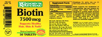 Good 'N Natural Biotin 7500 mcg - supplement