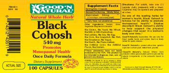 Good 'N Natural Black Cohosh 540 mg - supplement