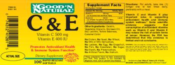 Good 'N Natural C & E Vitamin C 500 mg Vitamin E 400 IU - supplement