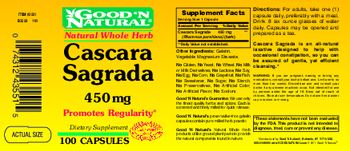 Good 'N Natural Cascara Sagrada 450 mg - supplement