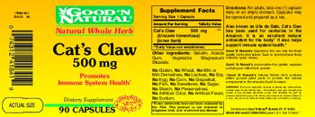 Good 'N Natural Cat's Claw 500 mg - supplement