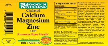Good 'N Natural Chelated Calcium Magnesium Zinc USP - supplement