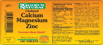Good 'N Natural Chelated Calcium Magnesium Zinc - supplement