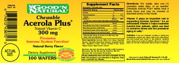 Good 'N Natural Chewable Acerola Plus Natural Vitamin C 300 mg Natural Berry Flavor - supplement